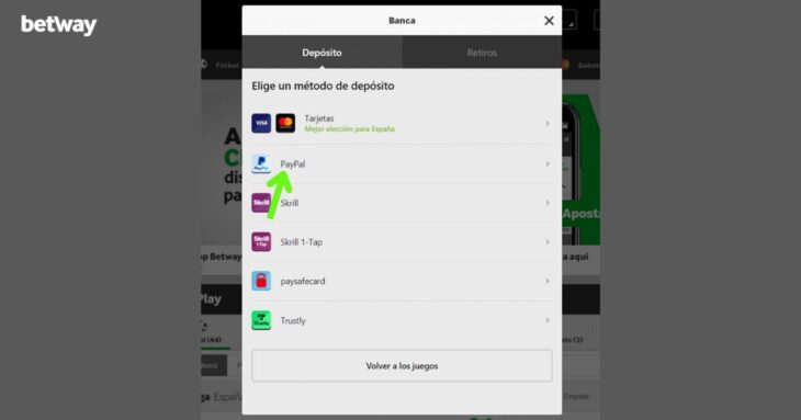 casino con paypal Betway