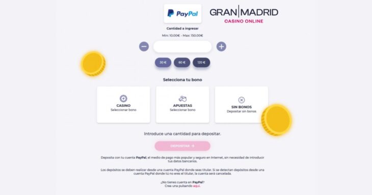 casino con paypal casino gran madrid