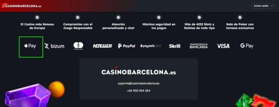 casino barcelona apple pay